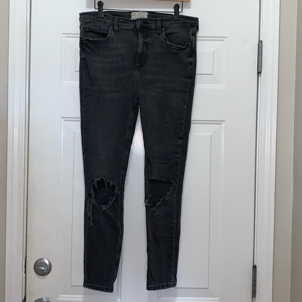 Free People black denim size 31 skinny jeans